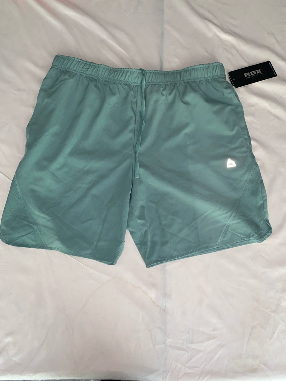 Reeboks Performance RBX Teal Drawstring Athletic Shorts - No Inner Liner